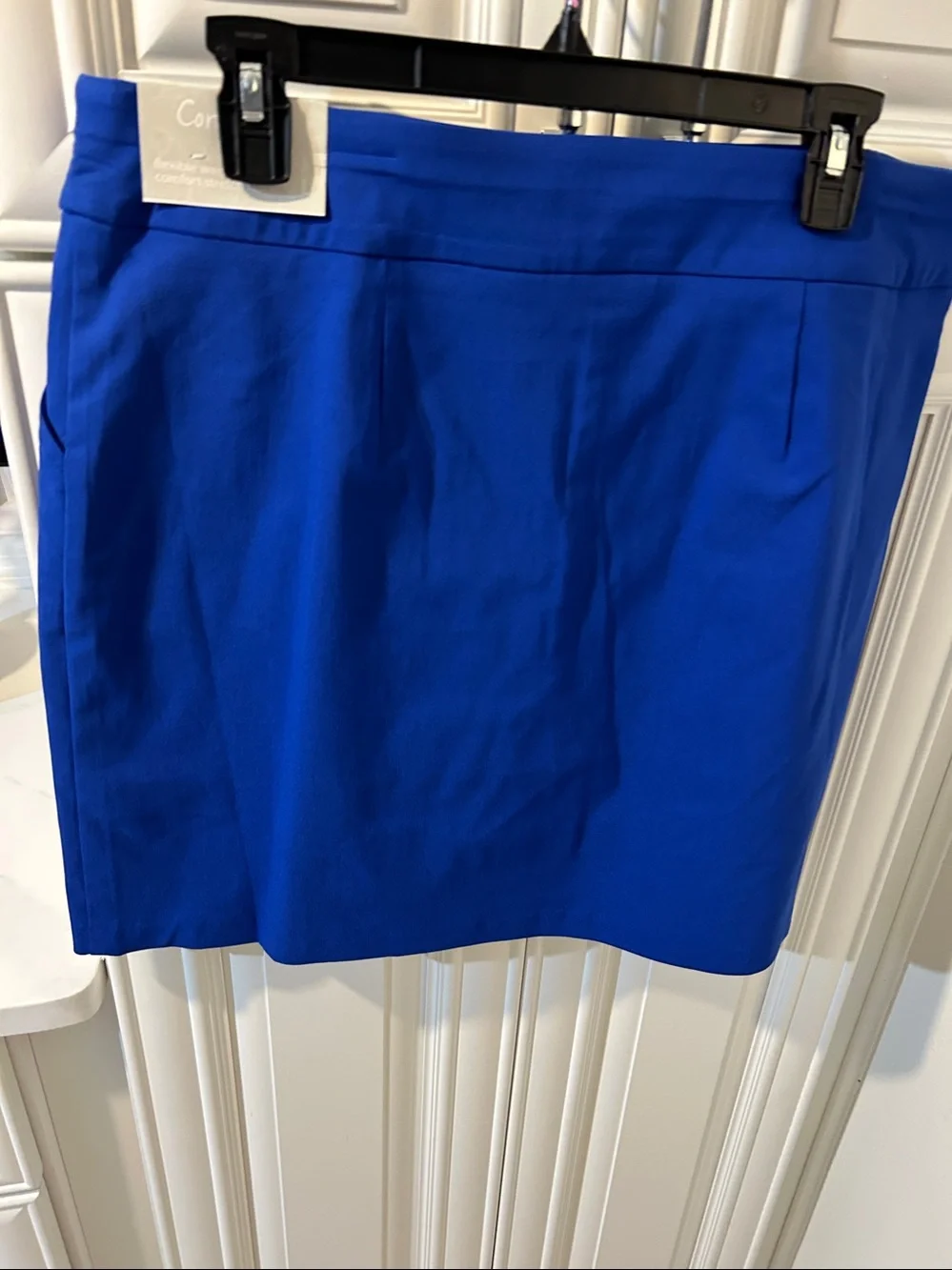 Coral Bay Royal Blue Mini Skirt with Gold Button Accents